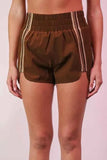 Striped Trim Detail Activewear Shorts.