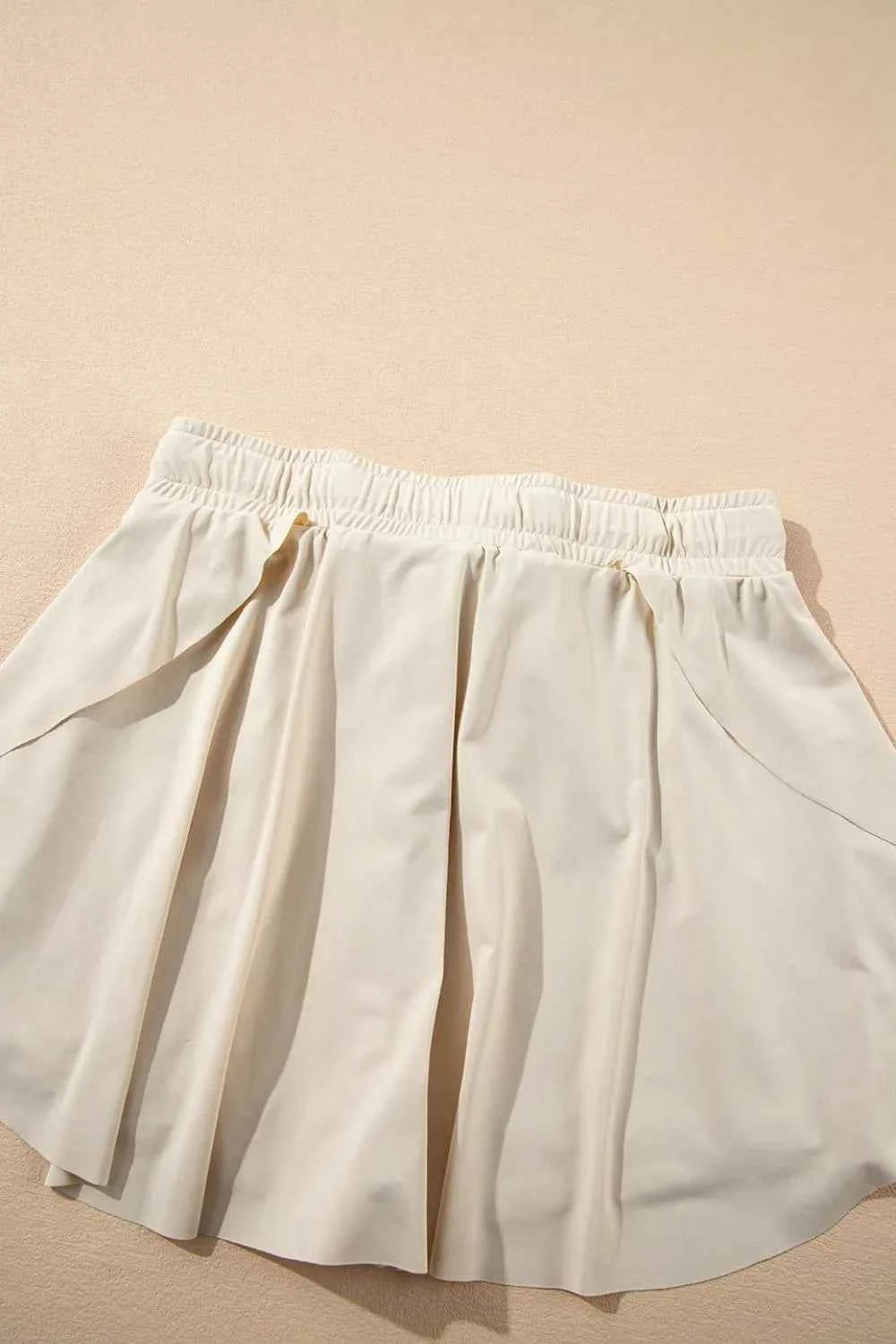 Drawstring High Waist Active Skorts.