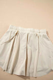 Drawstring High Waist Active Skorts.