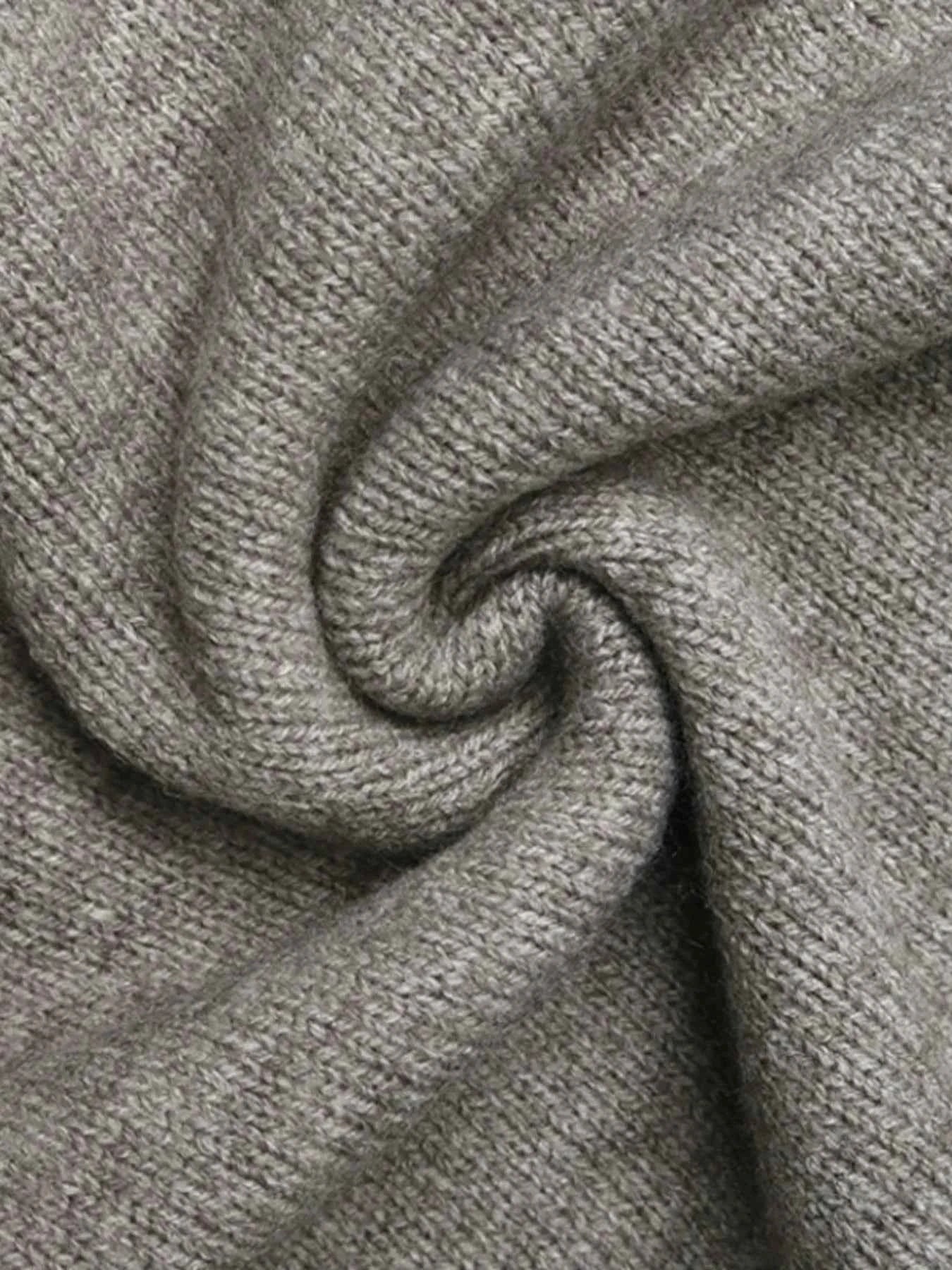 V-Neck Knit Vest and Skirt Set.