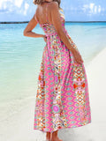 Printed Smocked Maxi Cami Dress.