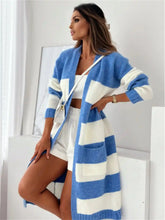 Color Block Oversized Open Front Cardigan.