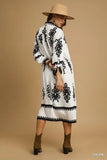 Umgee Abstract Print Midi Dress.