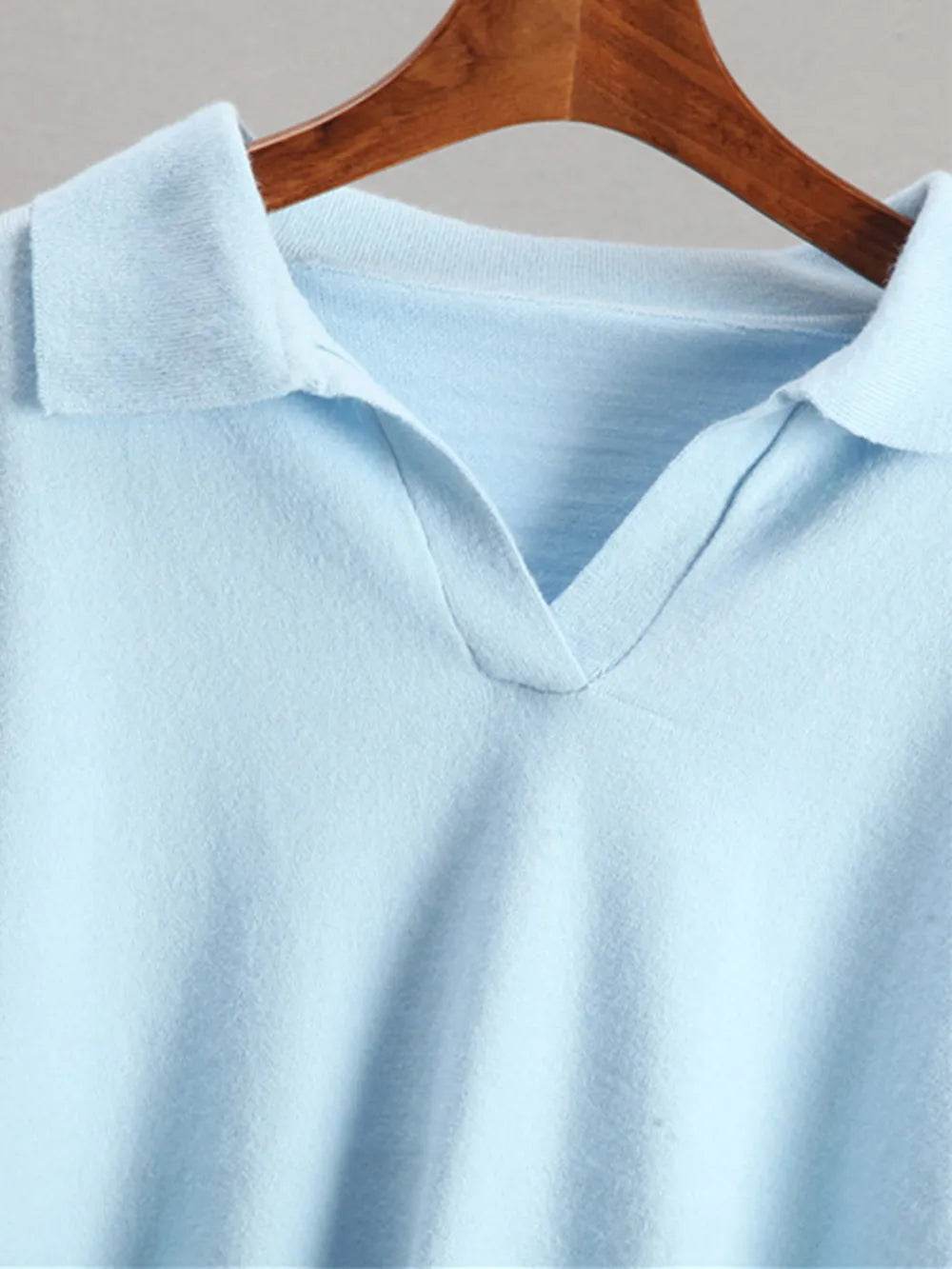 Johnny Collar Long Sleeve Top and Pants Sweater Set - EBYNN