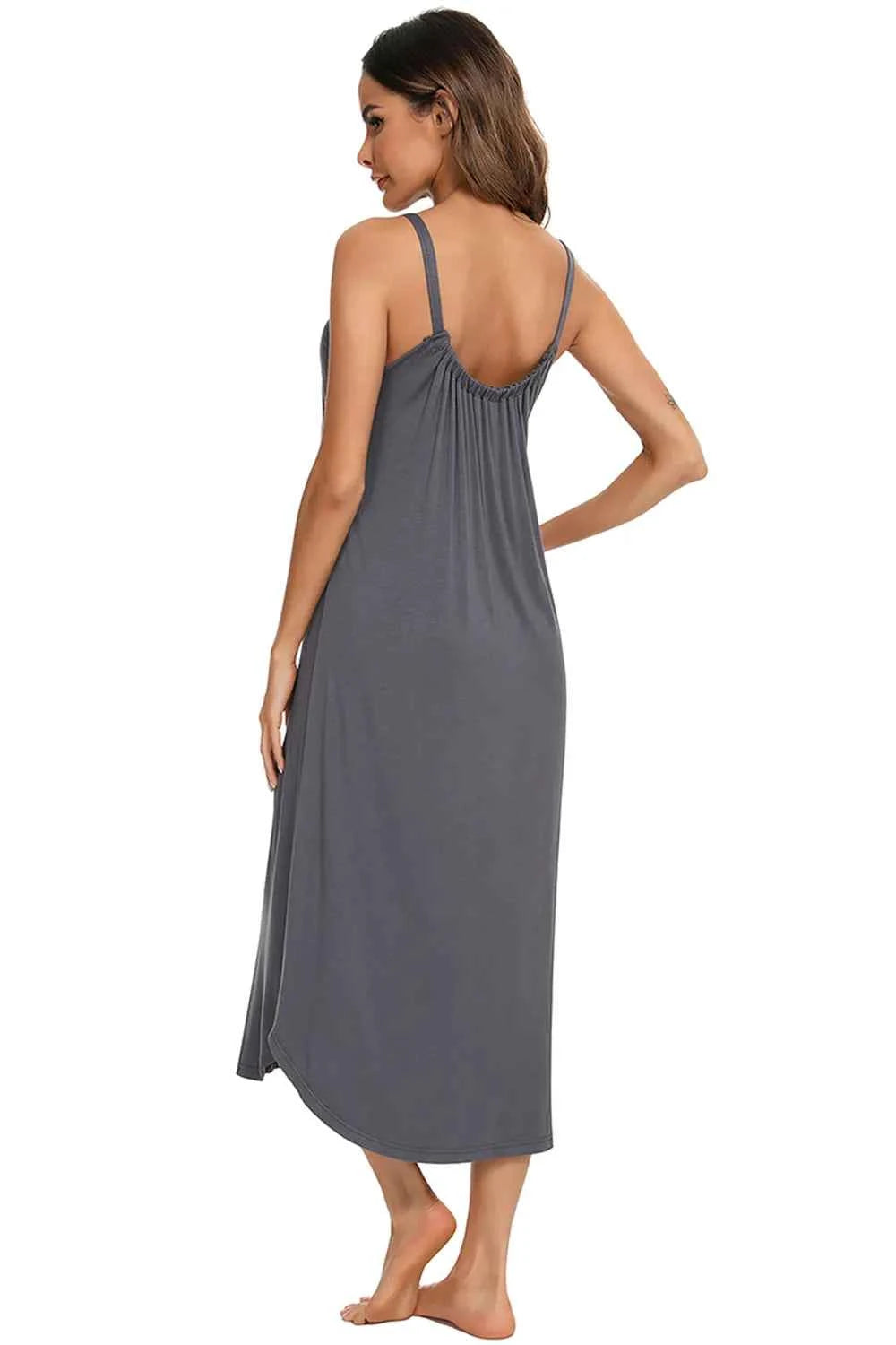 V-Neck Midi Lounge Dress.