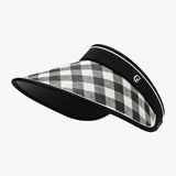 Plaid Natural Grass Adjustable Sun Hat.