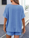 Round Neck T-Shirt and Shorts Set for Comfortable Everyday Wear - EBYNN