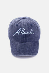 Zenana Washed ATLANTA Embroidered Baseball Cap.