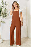 Double Take Full Size Wide Strap Overall with Pockets.