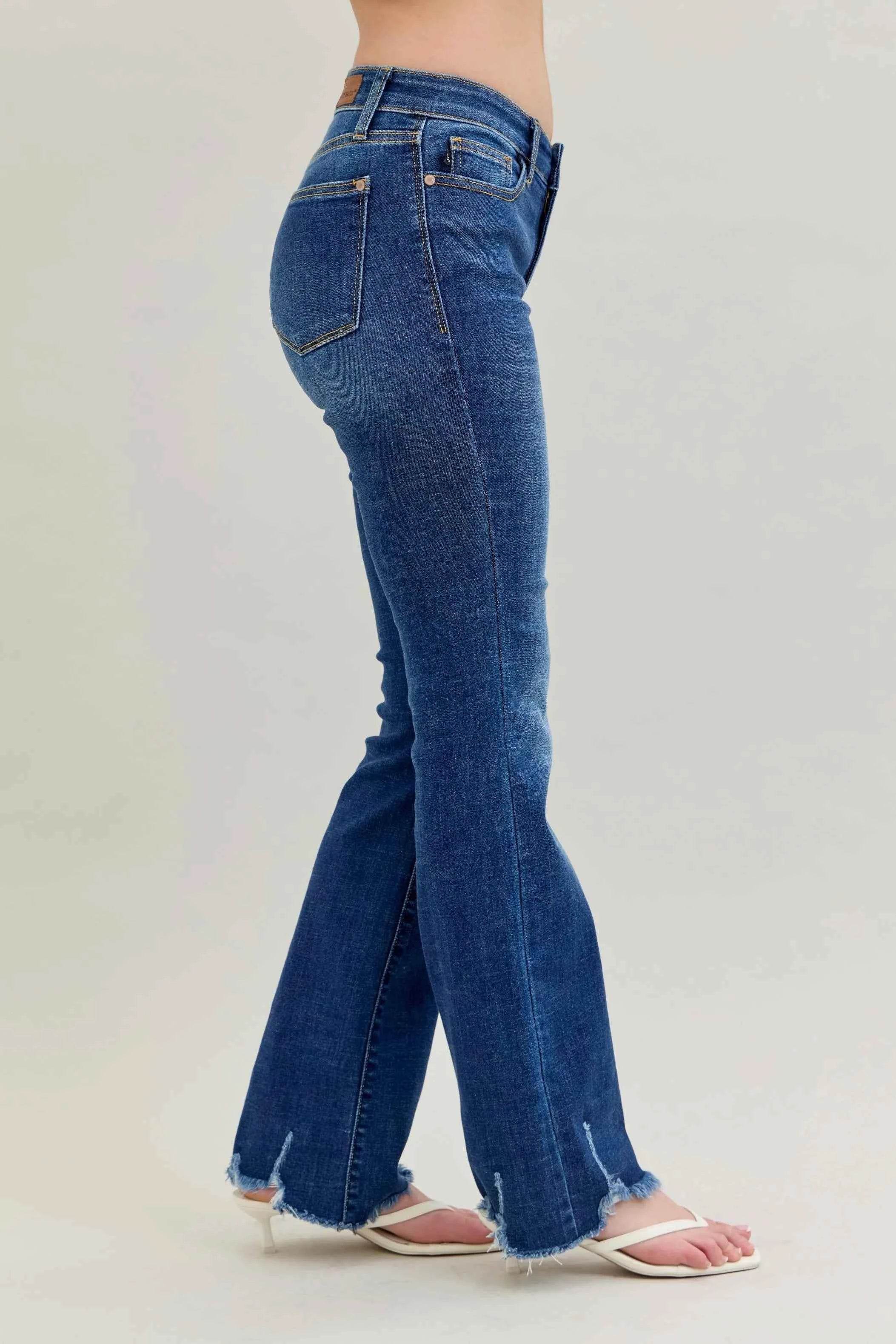 Judy Blue Plus Size Mid-Rise Bootcut Jeans.