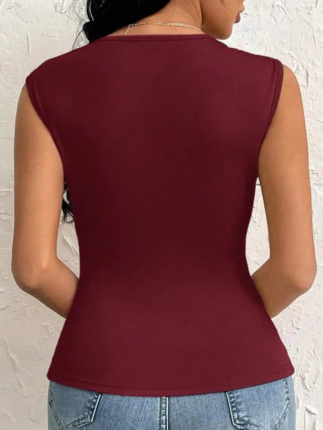 Slit Asymmetrical Tank Top.