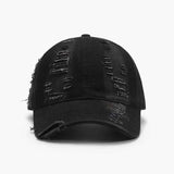 Distressed Adjustable Cotton Baseball Cap.