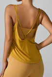 Crisscross Round Neck Active Tank Top.