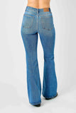 Judy Blue Plus Size High-Waisted Classic Flare Jeans.