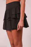 Very J Ruffled Tiered Layers Activewear Skirt with Shorts.
