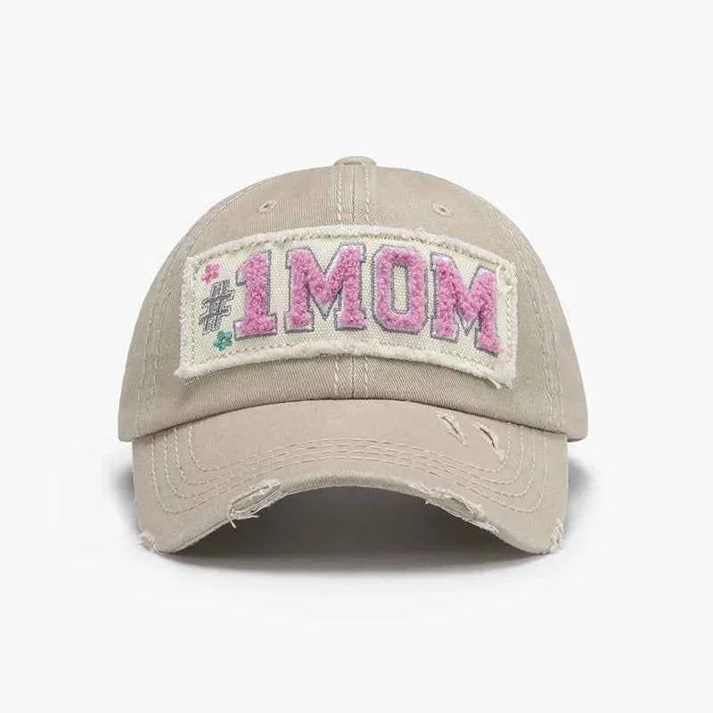 Adjustable Cotton Baseball Cap with Letter Design.