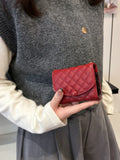 Mini PU Leather Solid Color Wallet.