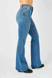 Judy Blue Plus Size High-Waisted Classic Flare Jeans.