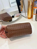 PU Leather Woven Clutch Bag.