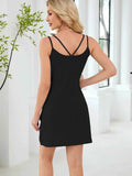 Knotted Hem Double Strap Dress.