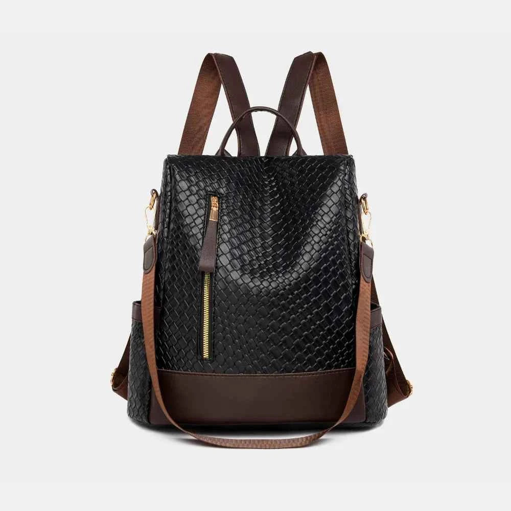 Large PU Leather Backpack Bag.