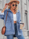 Button Up Long Sleeve Denim Jacket.