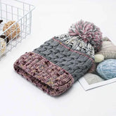 Contrast Thermal Hat with Pompom.