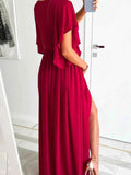 Flutter Sleeve Surplice Tie Waist Dress.