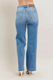 Judy Blue Plus Size High Waist Straight Leg Jeans.