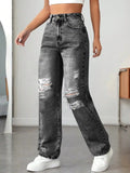 Distressed High Waisted Jeans.