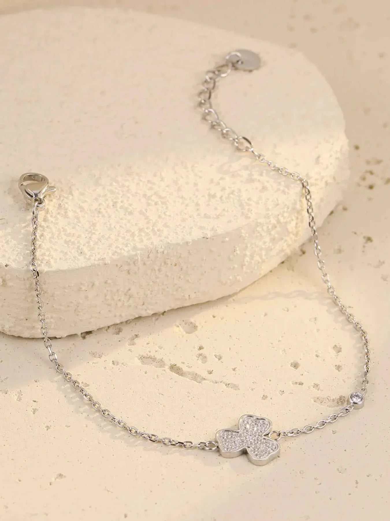 Elegant Stainless Steel Zircon Bracelet.