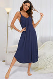 V-Neck Midi Lounge Dress.