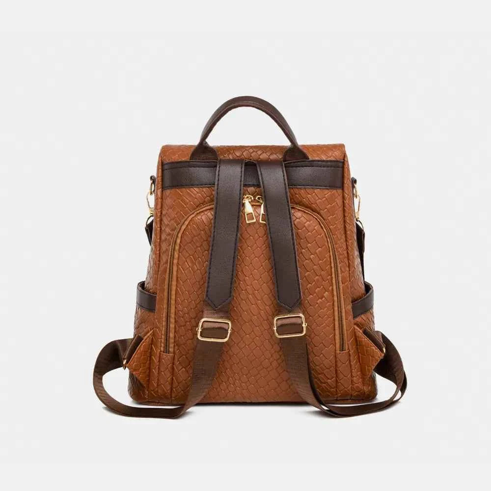 Large PU Leather Backpack Bag.