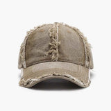 Raw Hem Cotton Baseball Cap.