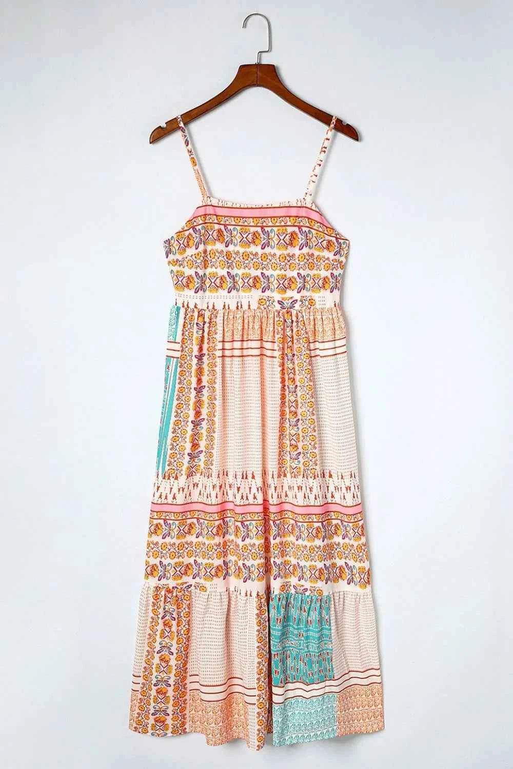 Printed Square Neck Cami Dress.