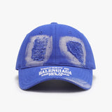 Distressed Cotton Baseball Cap.