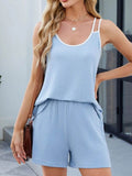 Double Spaghetti Strap Cami and Shorts Set - EBYNN