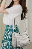 PU Leather Adjustable Strap Shoulder Bag.