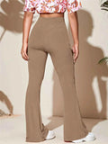 Plus Size High-Waist Flare Active Pants.