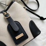 Straw Braided Adjustable Strap Crossbody Bag.