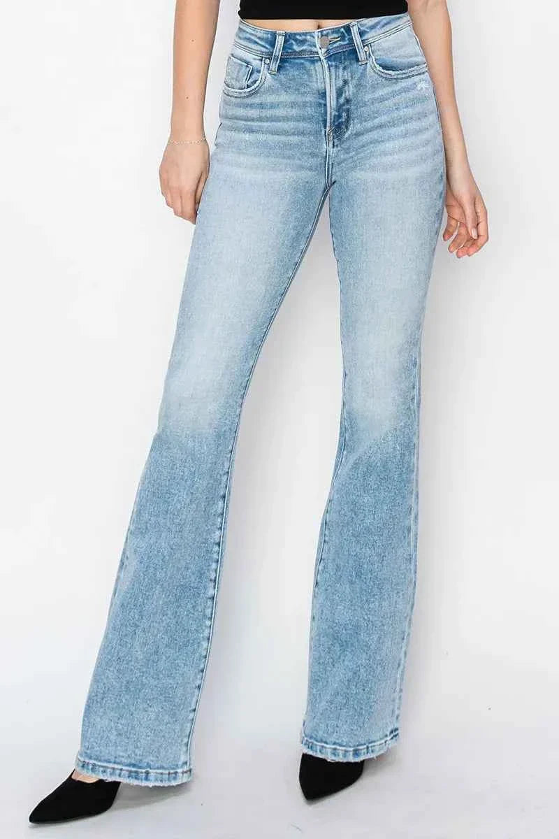 RISEN High Rise Bootcut Jeans.