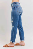 Judy Blue Plus Size Mr Vintage Wash Boyfriend Fit Jeans.