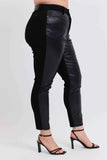 Judy Blue Plus Size High-Waisted Faux Leather Skinny Pants.