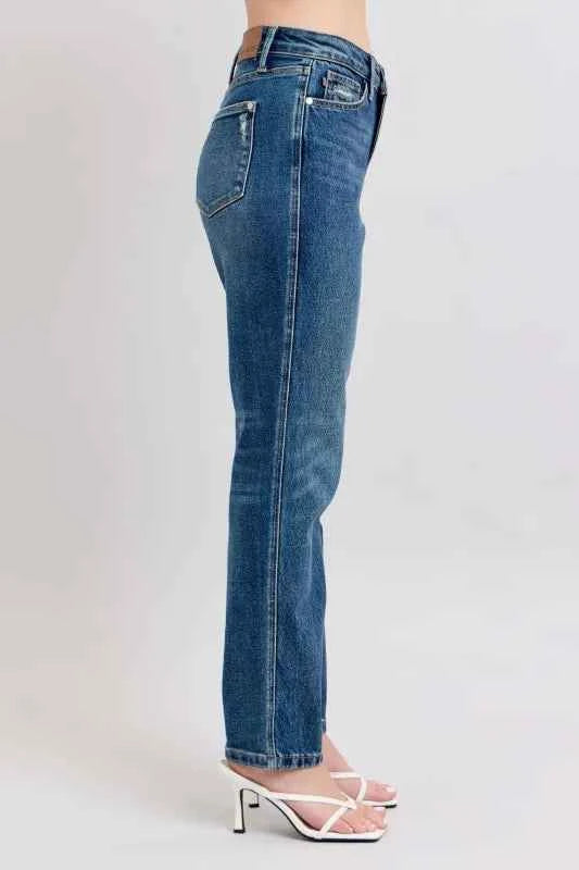 Judy Blue High Waisted Rigid Magic Straight Leg Jeans Plus Size.
