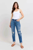 Judy Blue Plus Size Mr Vintage Wash Boyfriend Fit Jeans.