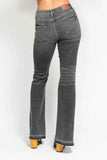 Judy Blue Plus Size Mid Rise Tummy Control Flare Jeans - Gray.