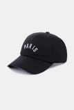 Embroidered City Baseball Cap.