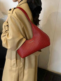 Small Texture PU Leather Shoulder Bag.