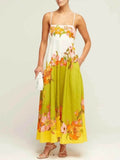 Tropical Floral Gradient Maxi Cami Dress.