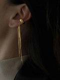 18K Gold-Plated Fringe Earrings.